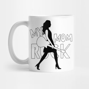 my Mom rock  mothers day quotes design. Mother's Day  banner and giftcard Mug